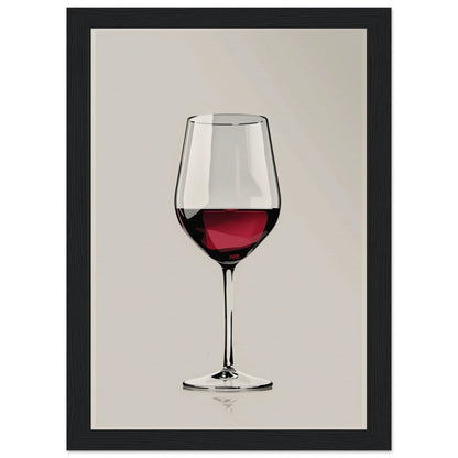 Affiche Verre de Vin ( 21x29.7-cm-Bois-noir)