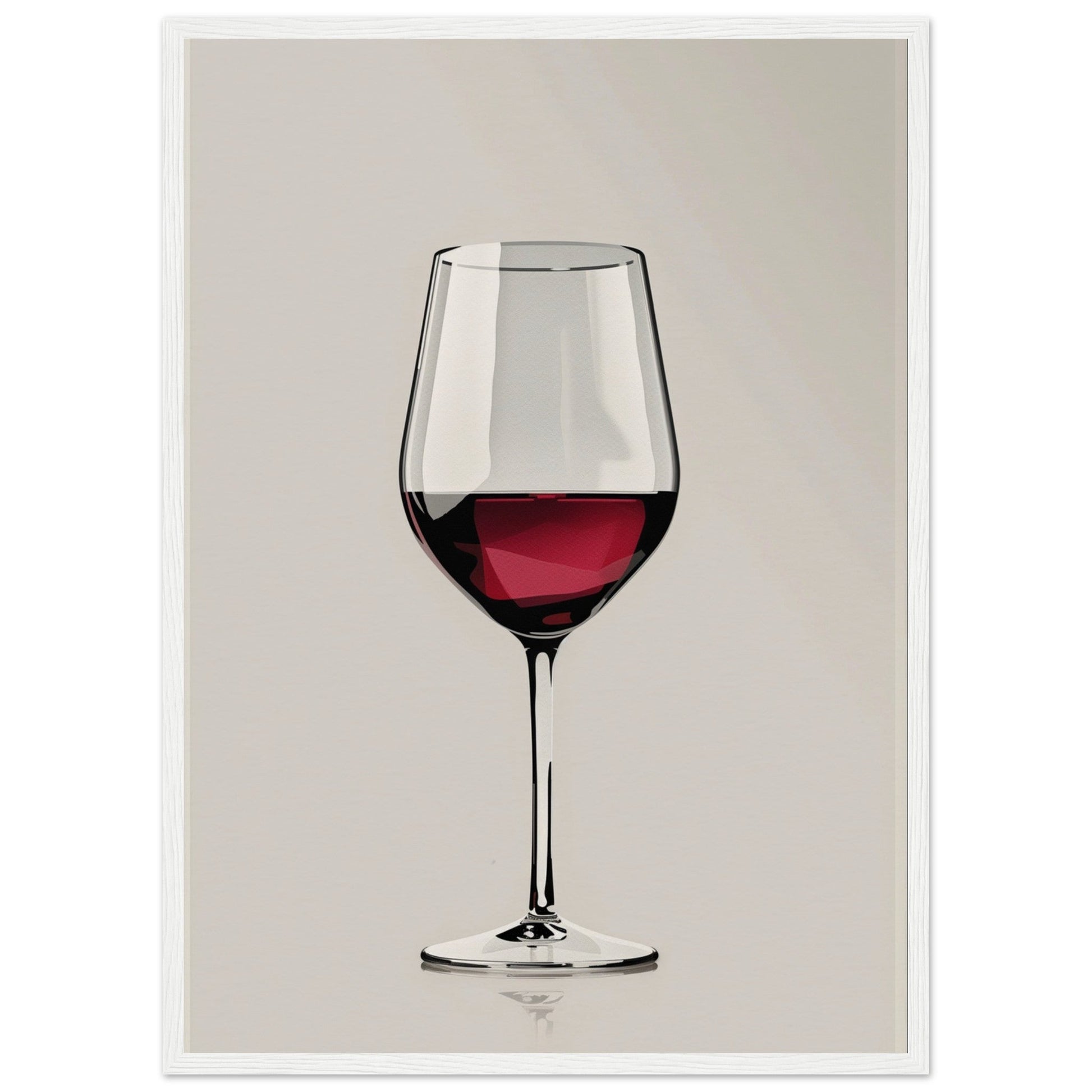 Affiche Verre de Vin ( 50x70-cm-Bois-blanc)