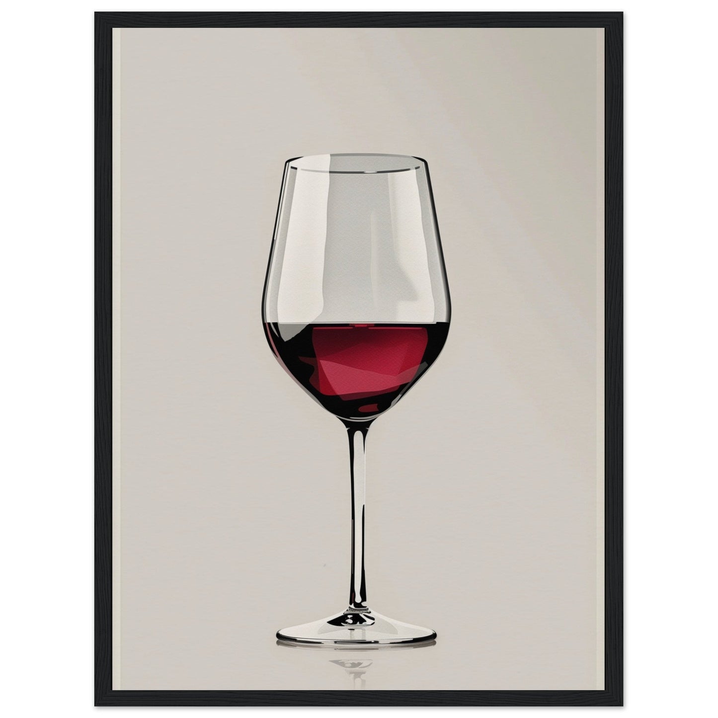 Affiche Verre de Vin ( 45x60-cm-Bois-noir)