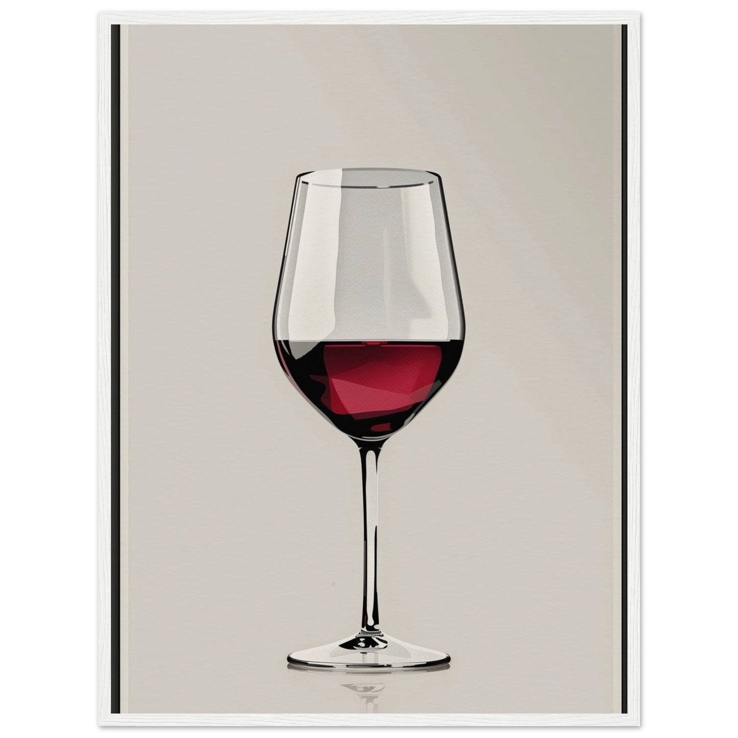 Affiche Verre de Vin ( 60x80-cm-Bois-blanc)