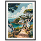 Affiche Ville Bretagne ( 45x60-cm-Bois-noir)