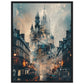 Affiche Ville de Nantes ( 45x60-cm-Bois-noir)