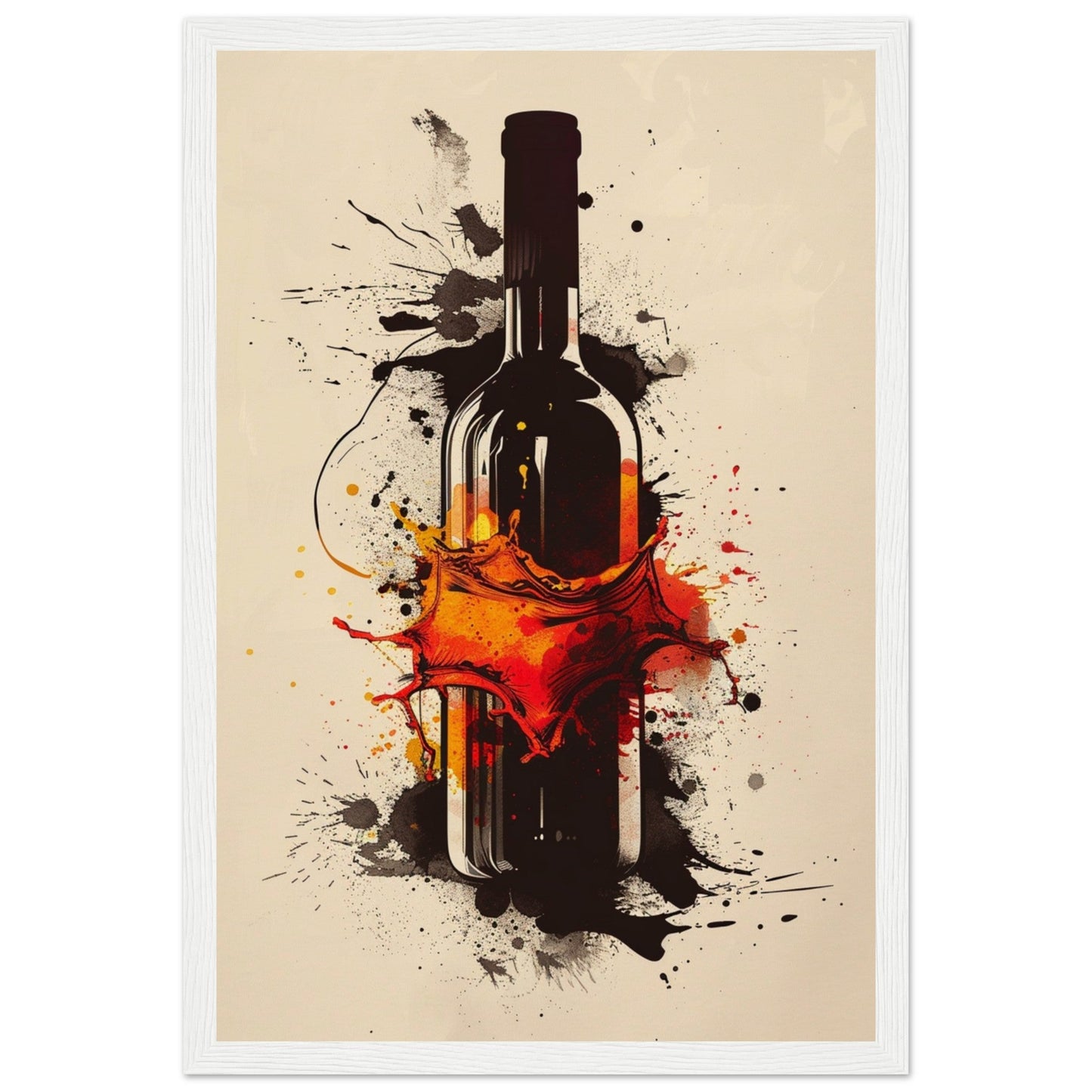 Affiche Vin Design ( 30x45-cm-Bois-blanc)