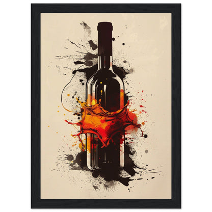 Affiche Vin Design ( 21x29.7-cm-Bois-noir)