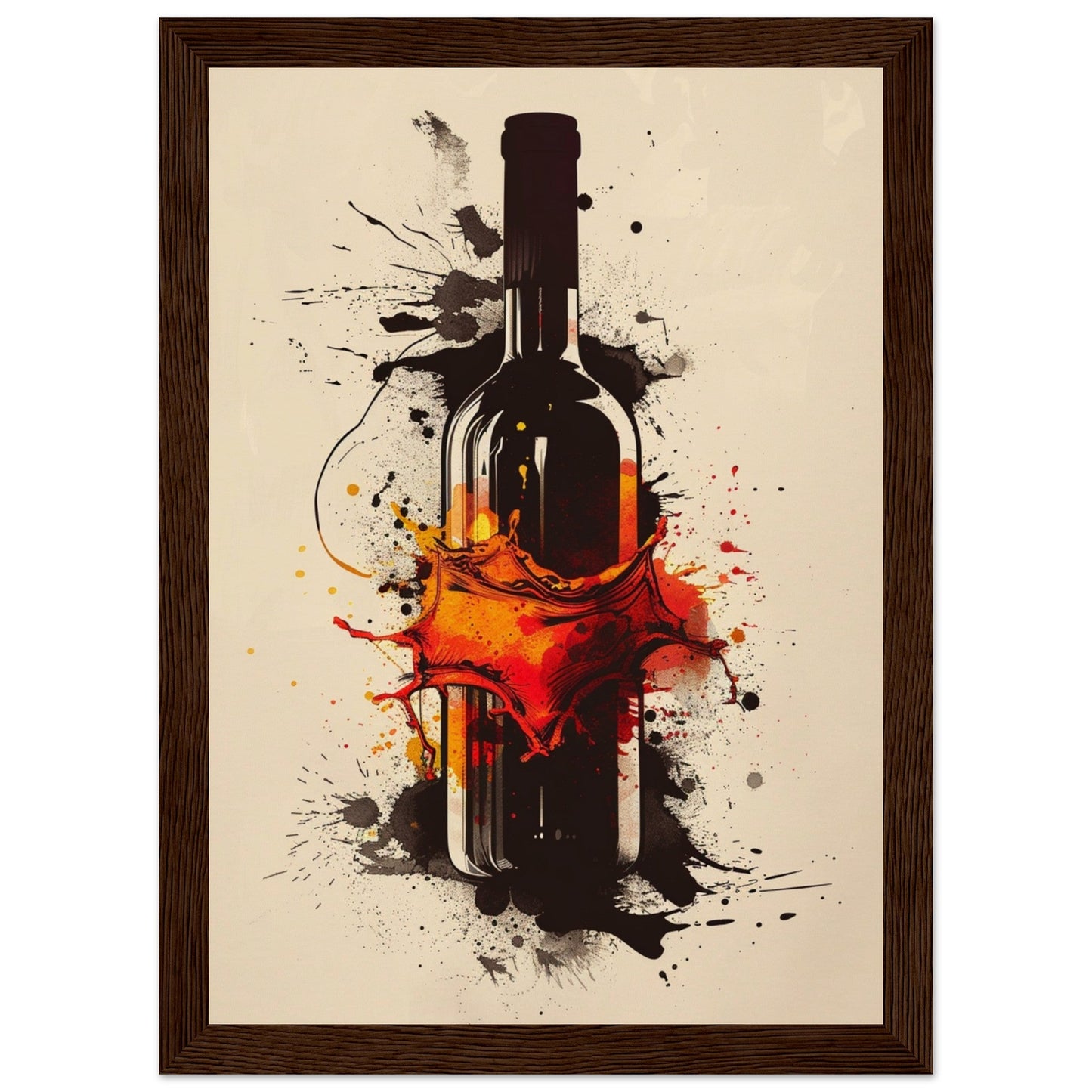 Affiche Vin Design ( 21x29.7-cm-Bois-foncé)