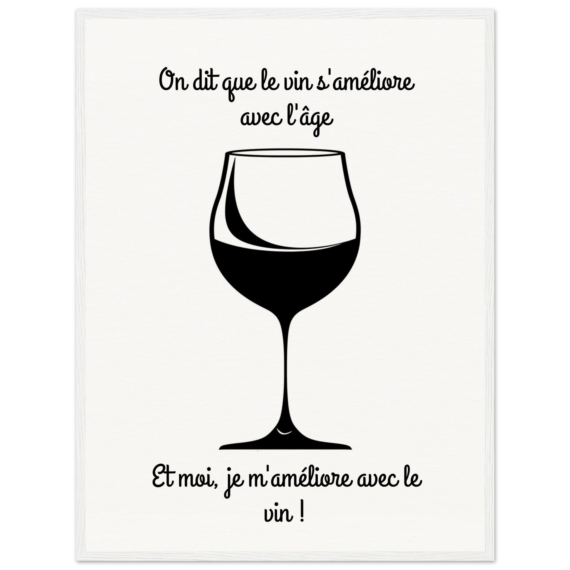 Affiche Vin Humour ( 60x80-cm-Bois-blanc)