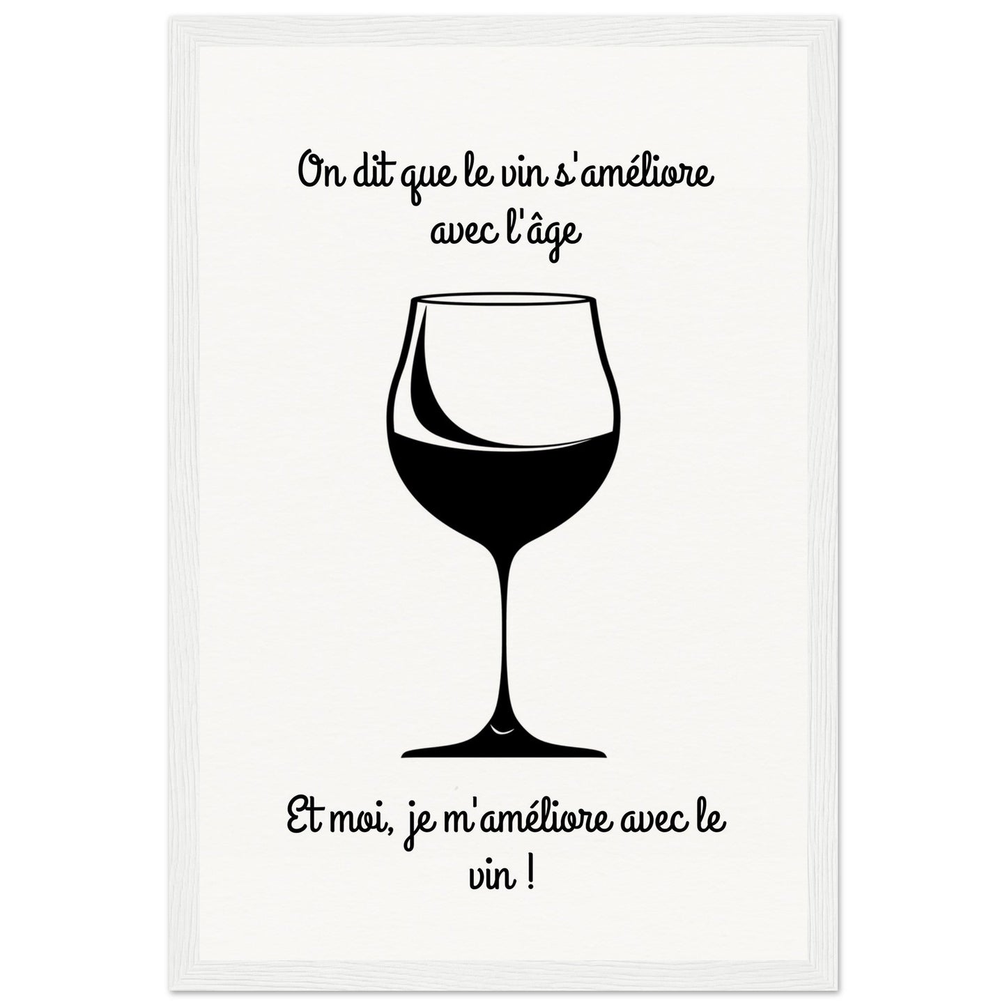 Affiche Vin Humour ( 30x45-cm-Bois-blanc)