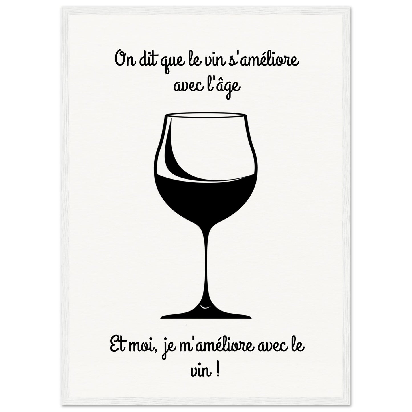 Affiche Vin Humour ( 50x70-cm-Bois-blanc)