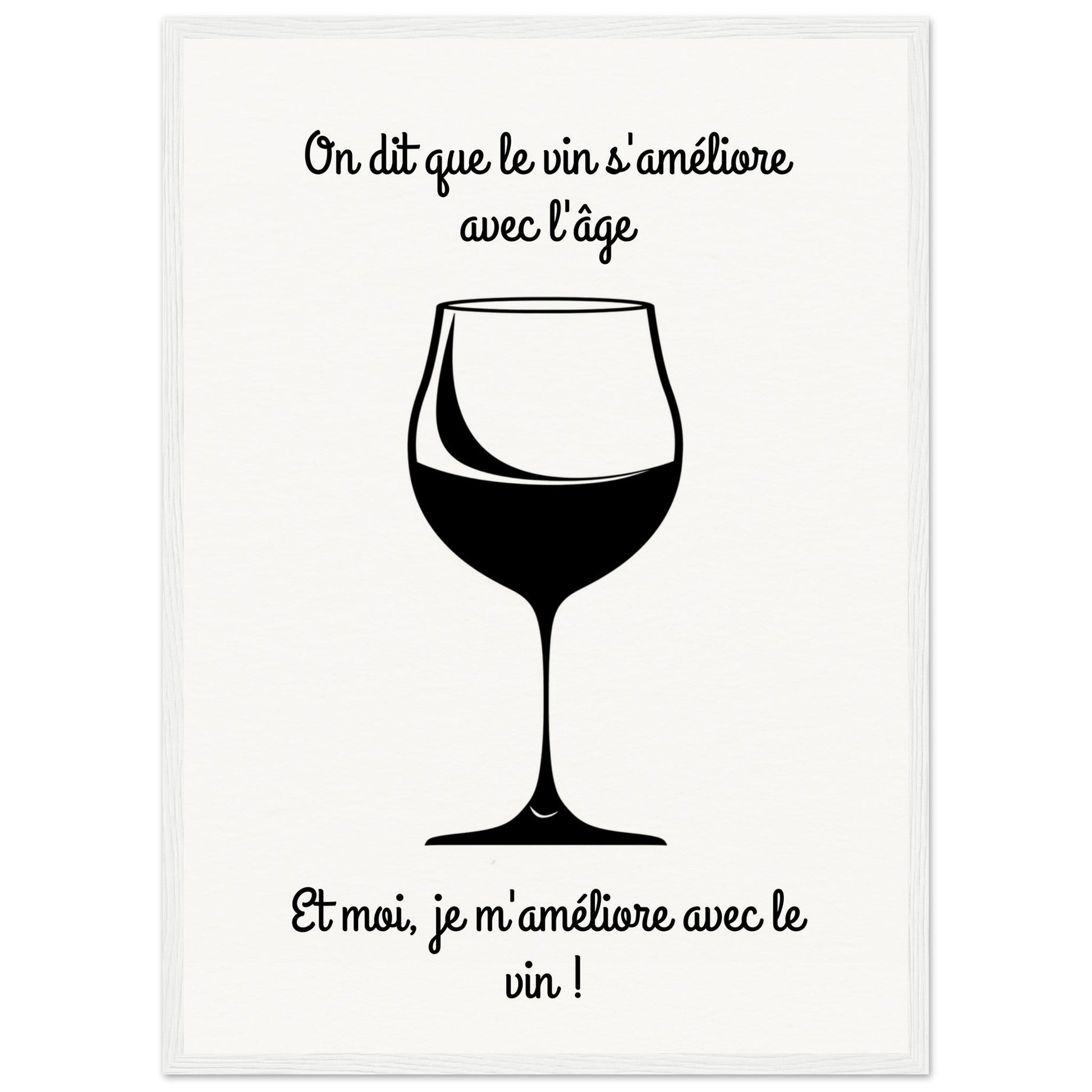 Affiche Vin Humour ( 50x70-cm-Bois-blanc)