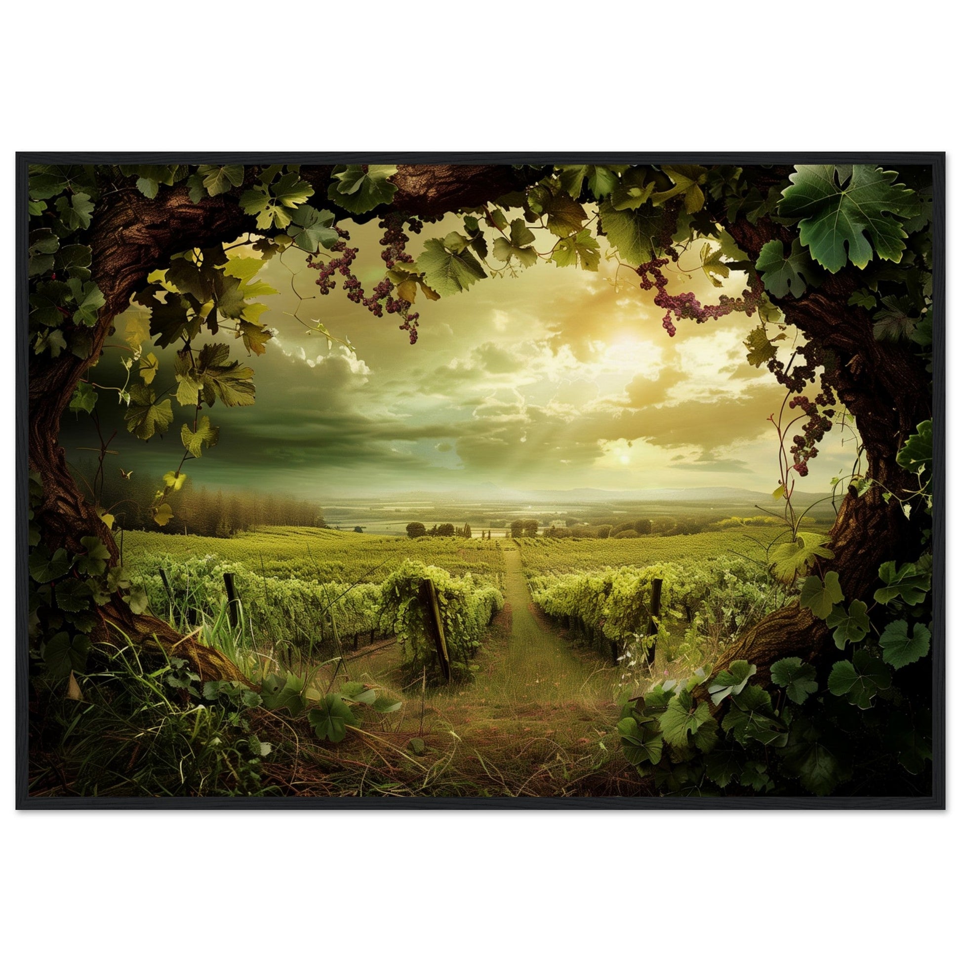 Affiche Vin Nature ( 70x100-cm-Bois-noir)