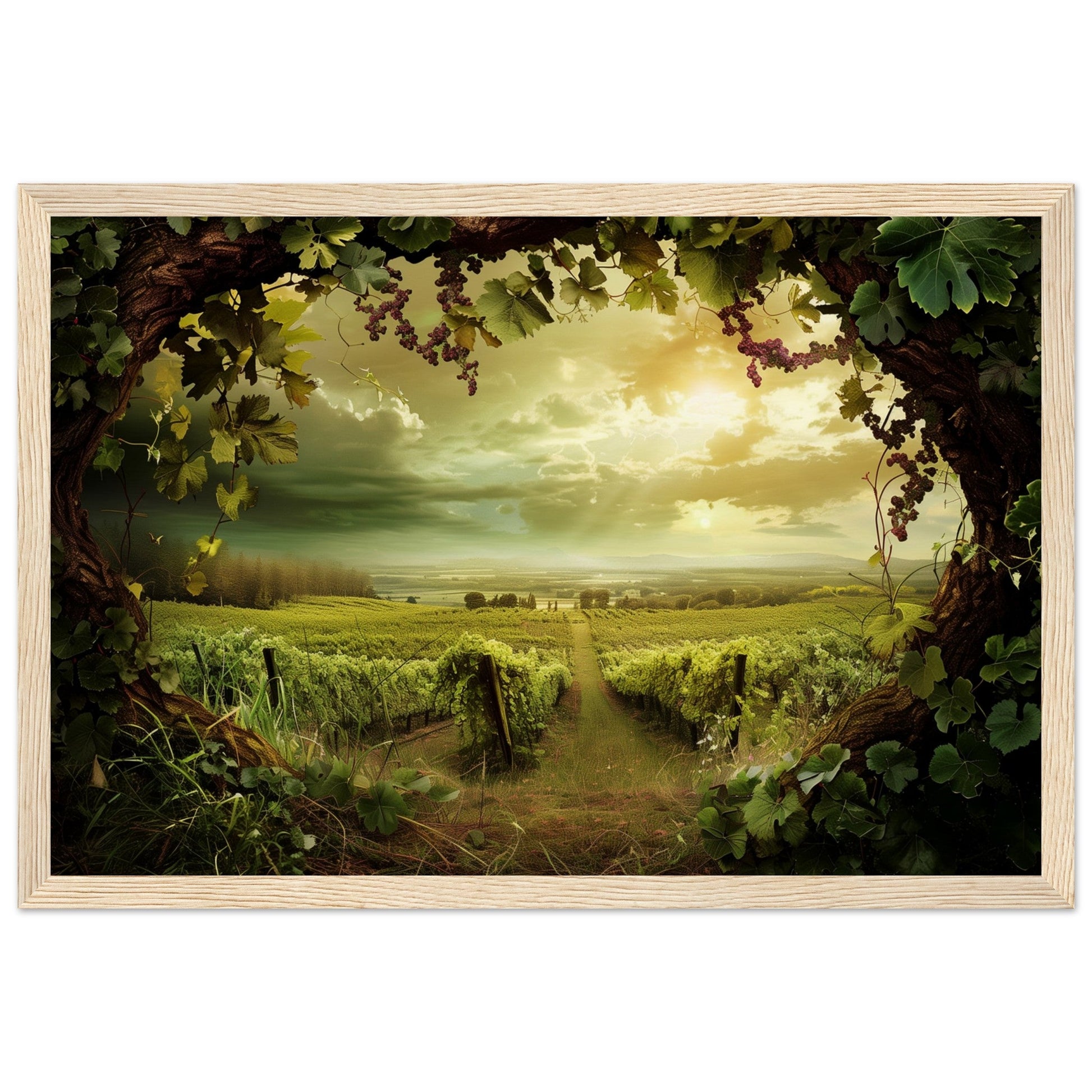 Affiche Vin Nature ( 30x45-cm-Bois-clair)