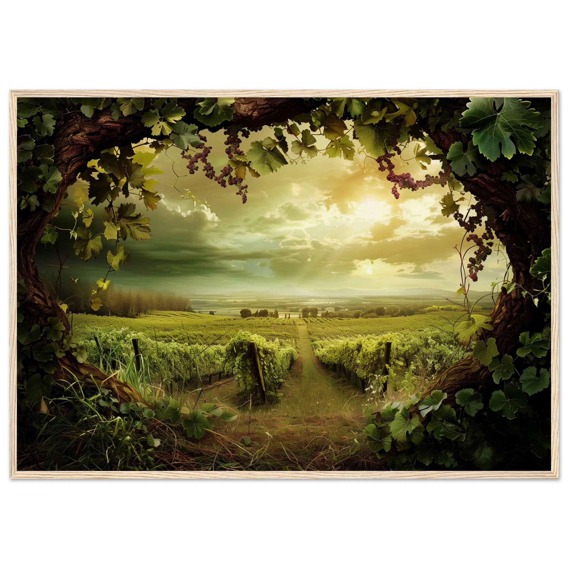 Affiche Vin Nature ( 70x100-cm-Bois-clair)