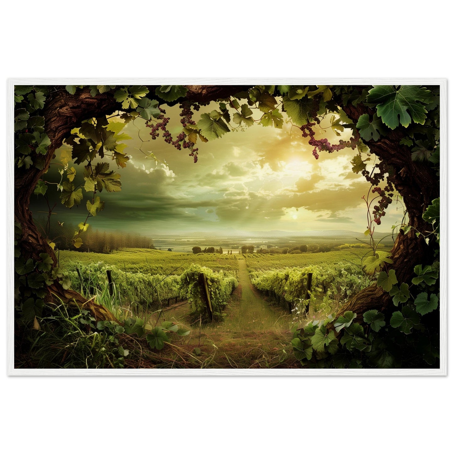 Affiche Vin Nature ( 60x90-cm-Bois-blanc)