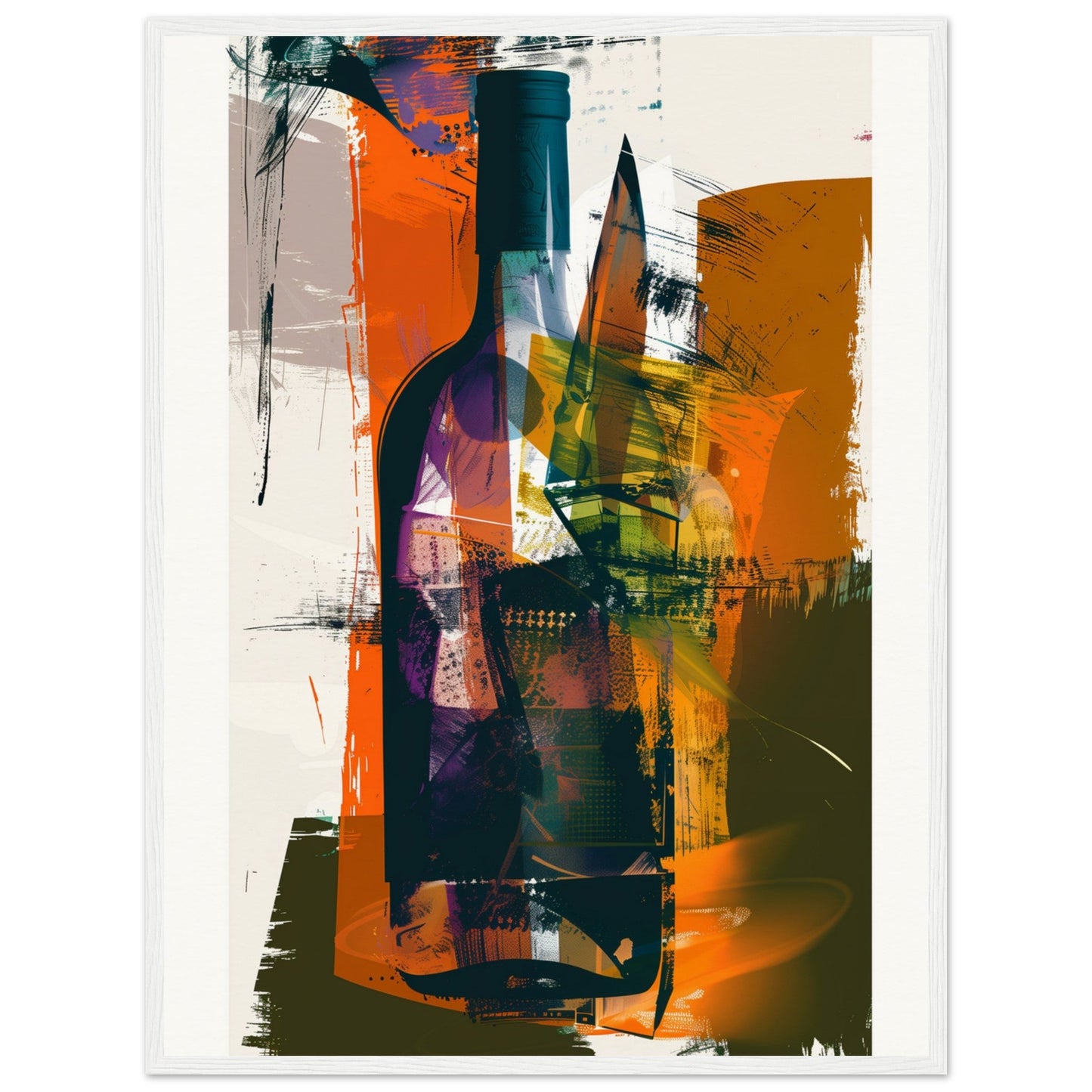 Affiche Vin ( 60x80-cm-Bois-blanc)