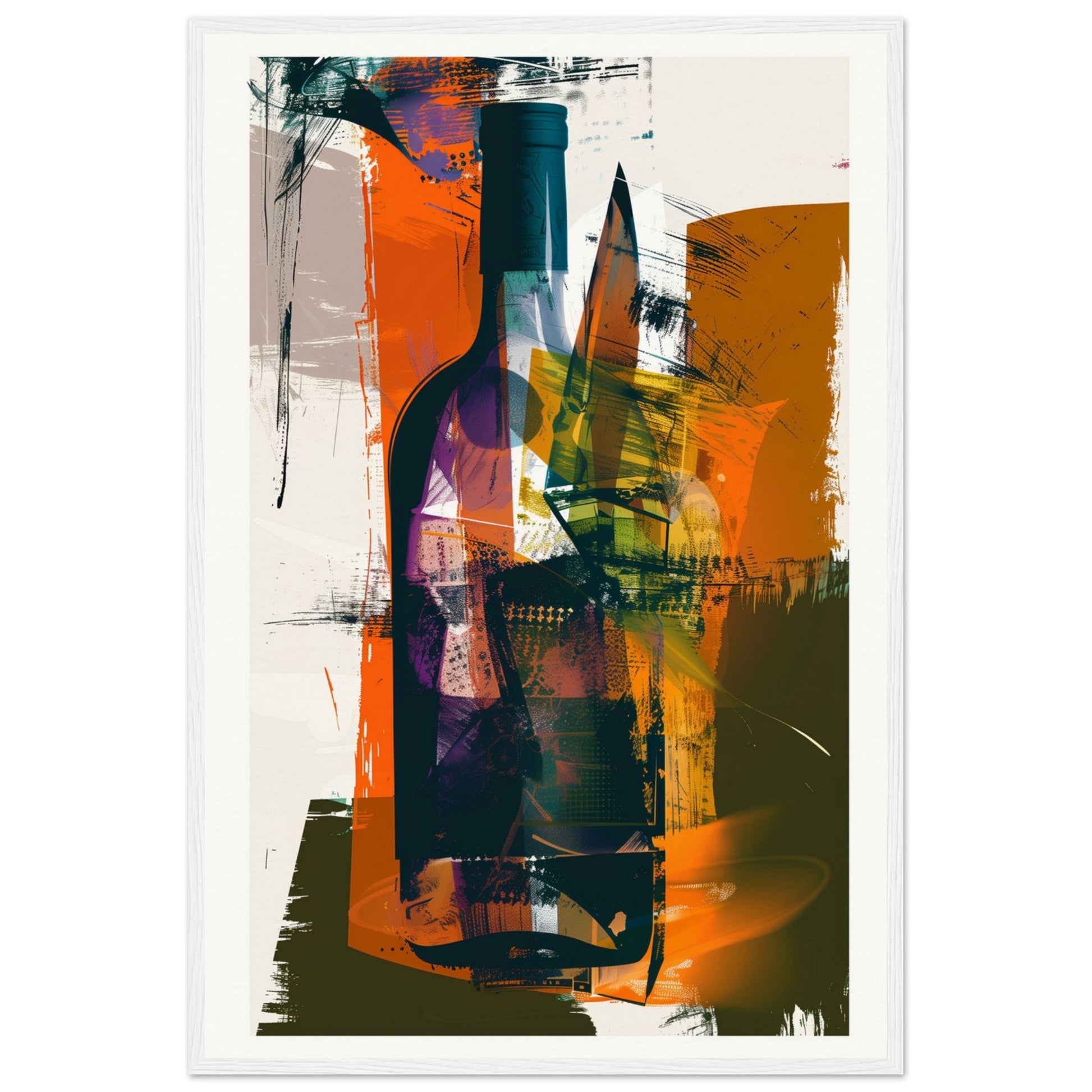 Affiche Vin ( 60x90-cm-Bois-blanc)