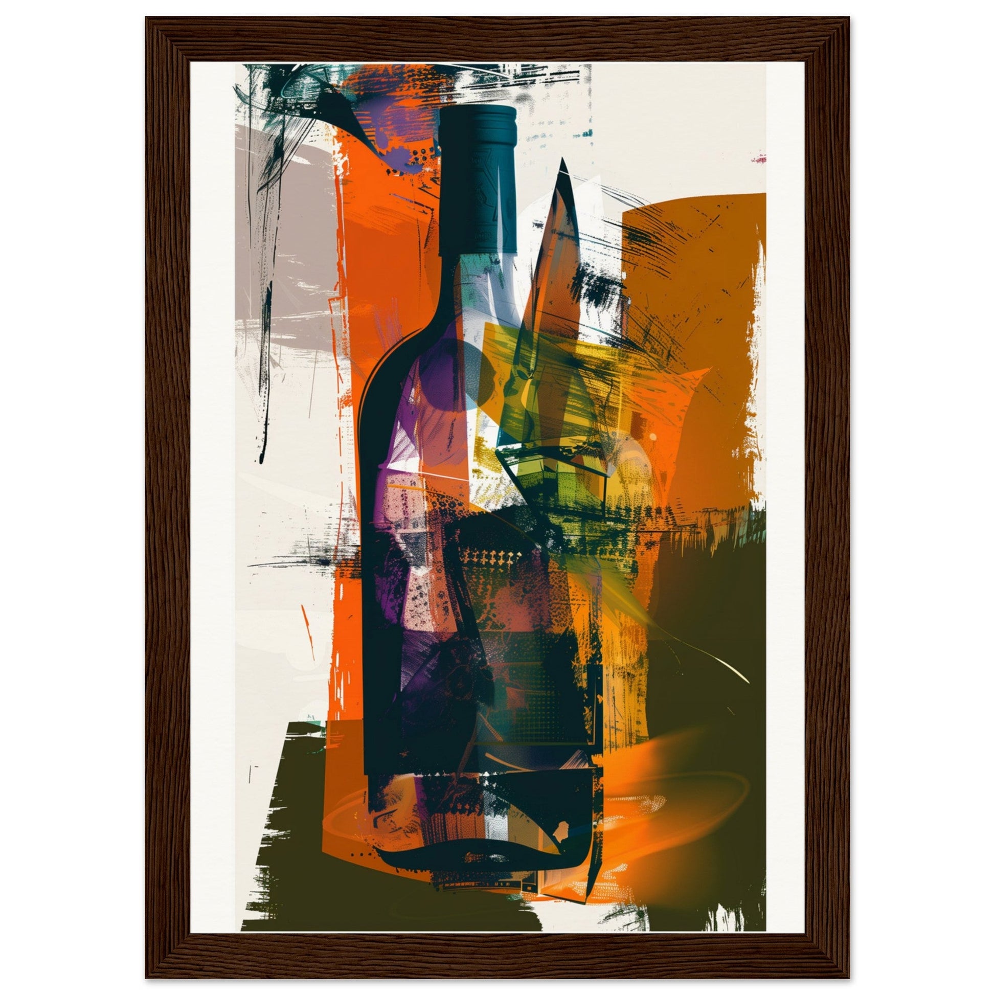 Affiche Vin ( 21x29.7-cm-Bois-foncé)