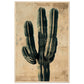 Affiche Vintage Cactus ( 60x90-cm-Bois-clair)