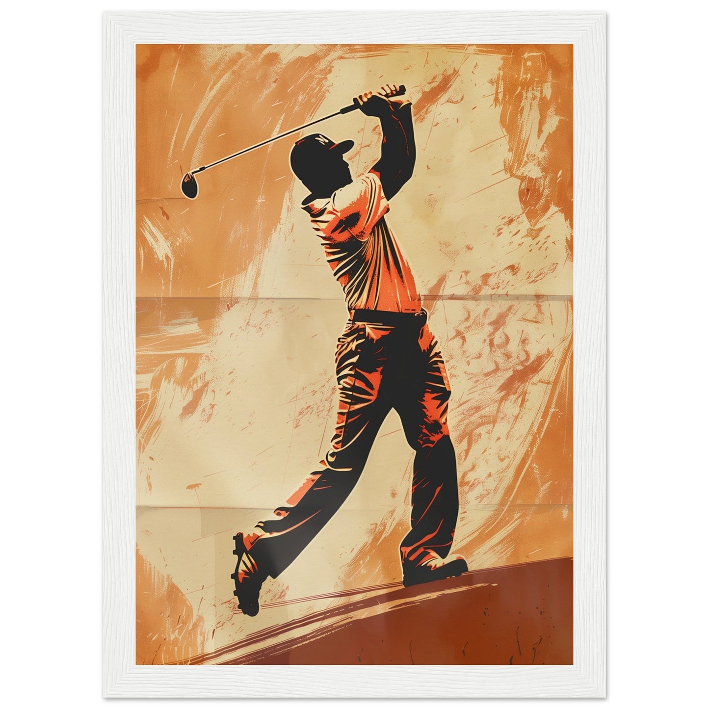 Affiche Vintage Golf ( 21x29.7-cm-Bois-blanc)