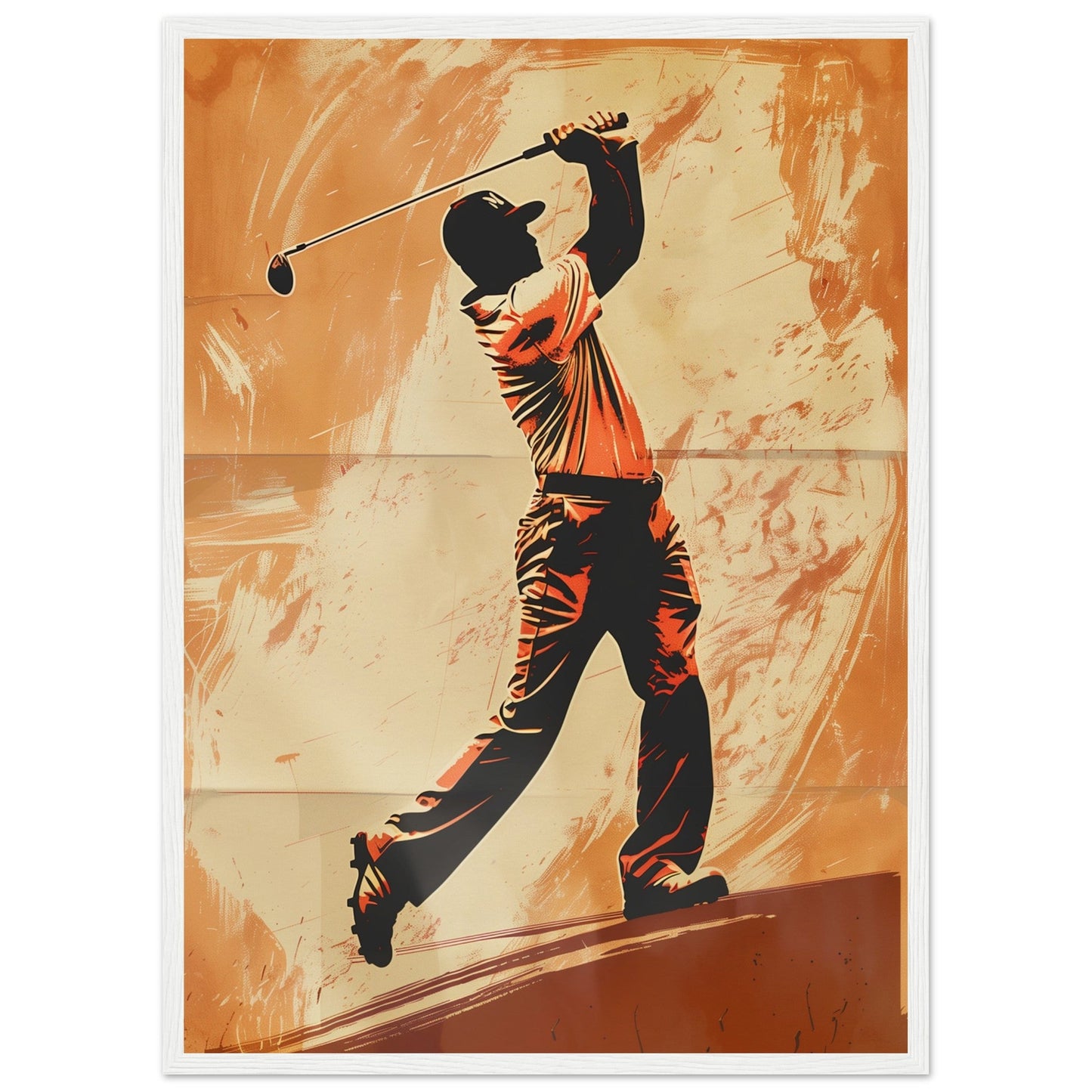 Affiche Vintage Golf ( 50x70-cm-Bois-blanc)