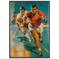 Affiche Vintage Sport ( 70x100-cm-Bois-noir)