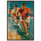 Affiche Vintage Sport ( 60x90-cm-Bois-foncé)