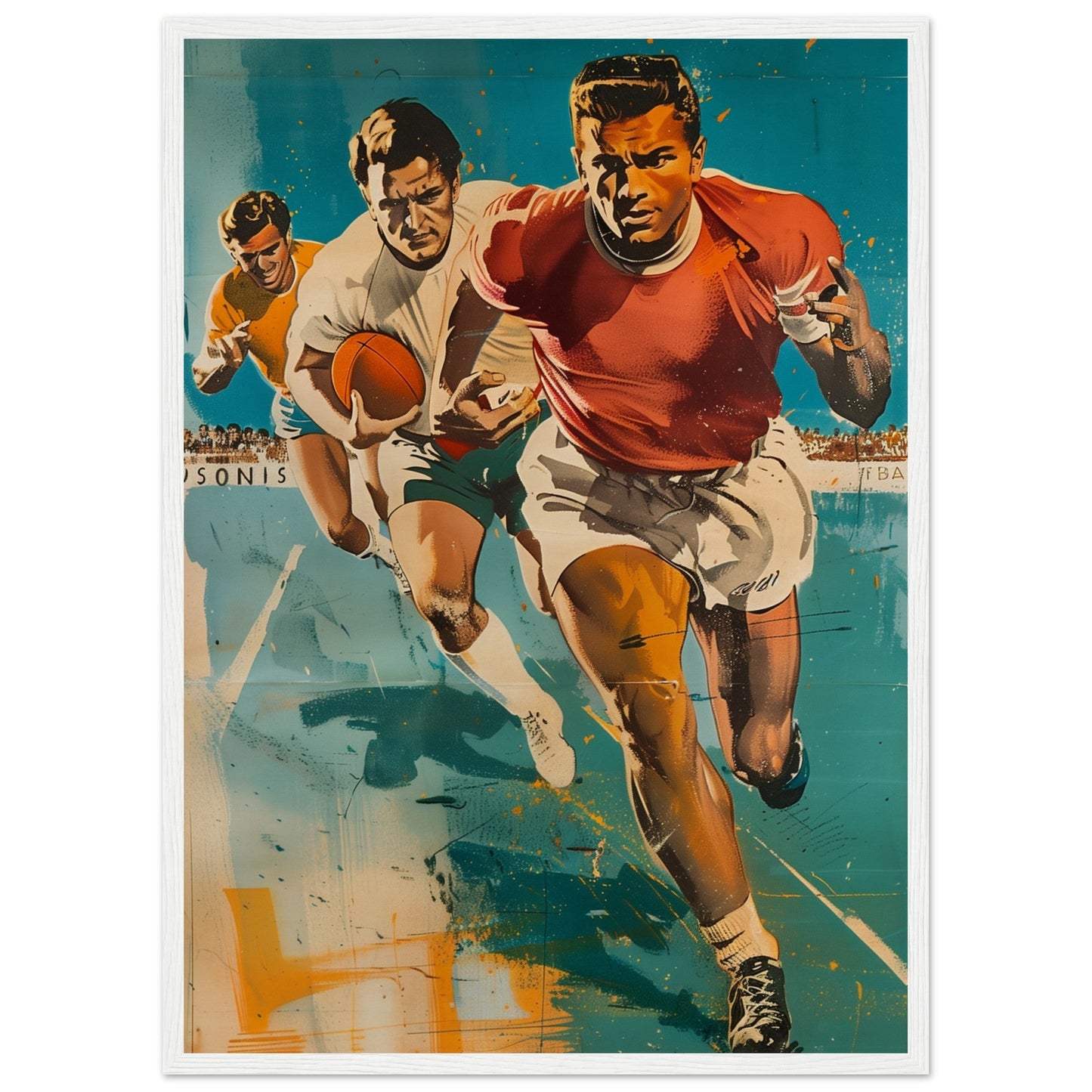 Affiche Vintage Sport ( 50x70-cm-Bois-blanc)