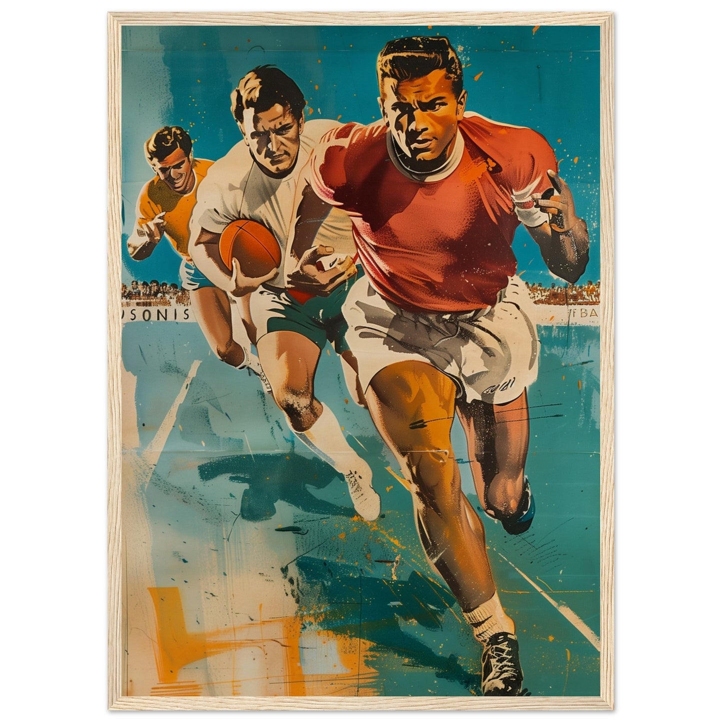 Affiche Vintage Sport ( 50x70-cm-Bois-clair)