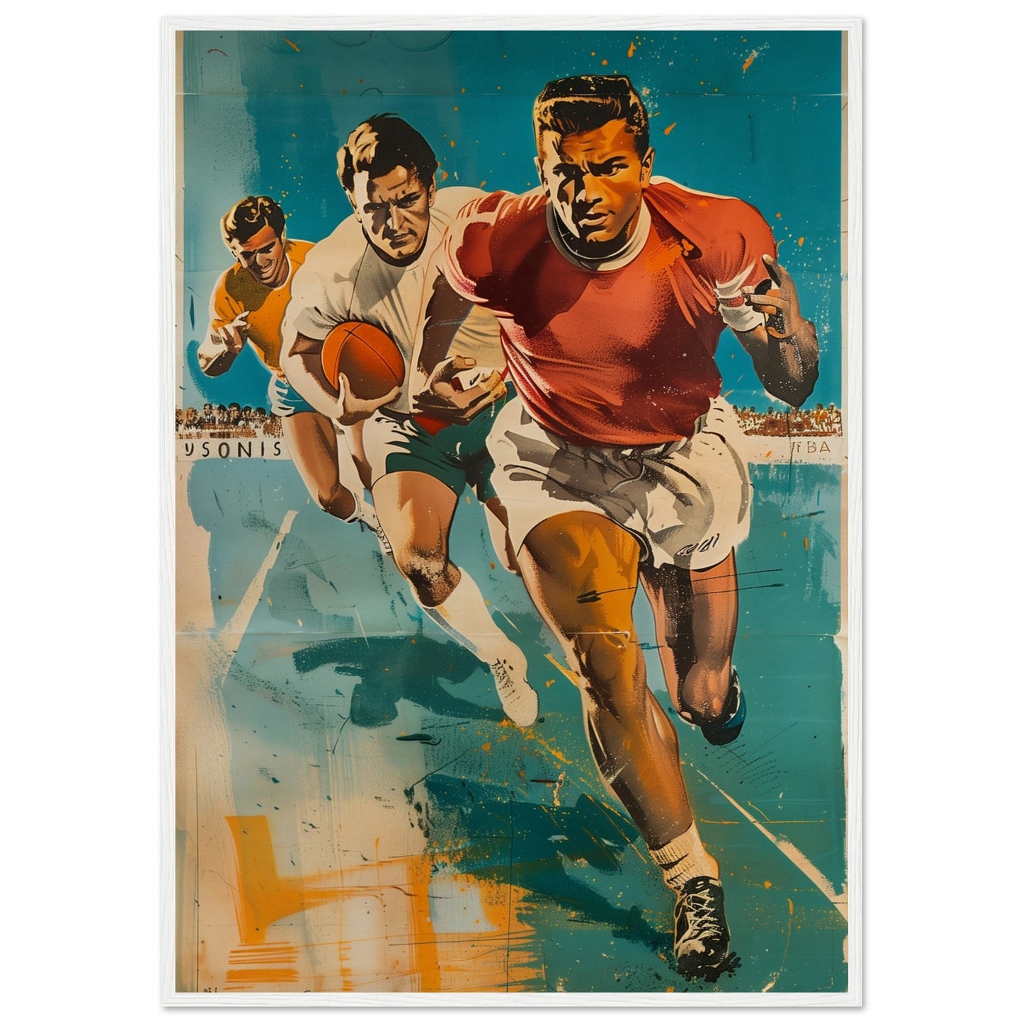 Affiche Vintage Sport ( 70x100-cm-Bois-blanc)