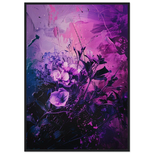 Affiche Violette ( 70x100-cm-Bois-noir)