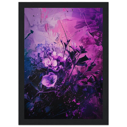 Affiche Violette ( 21x29.7-cm-Bois-noir)