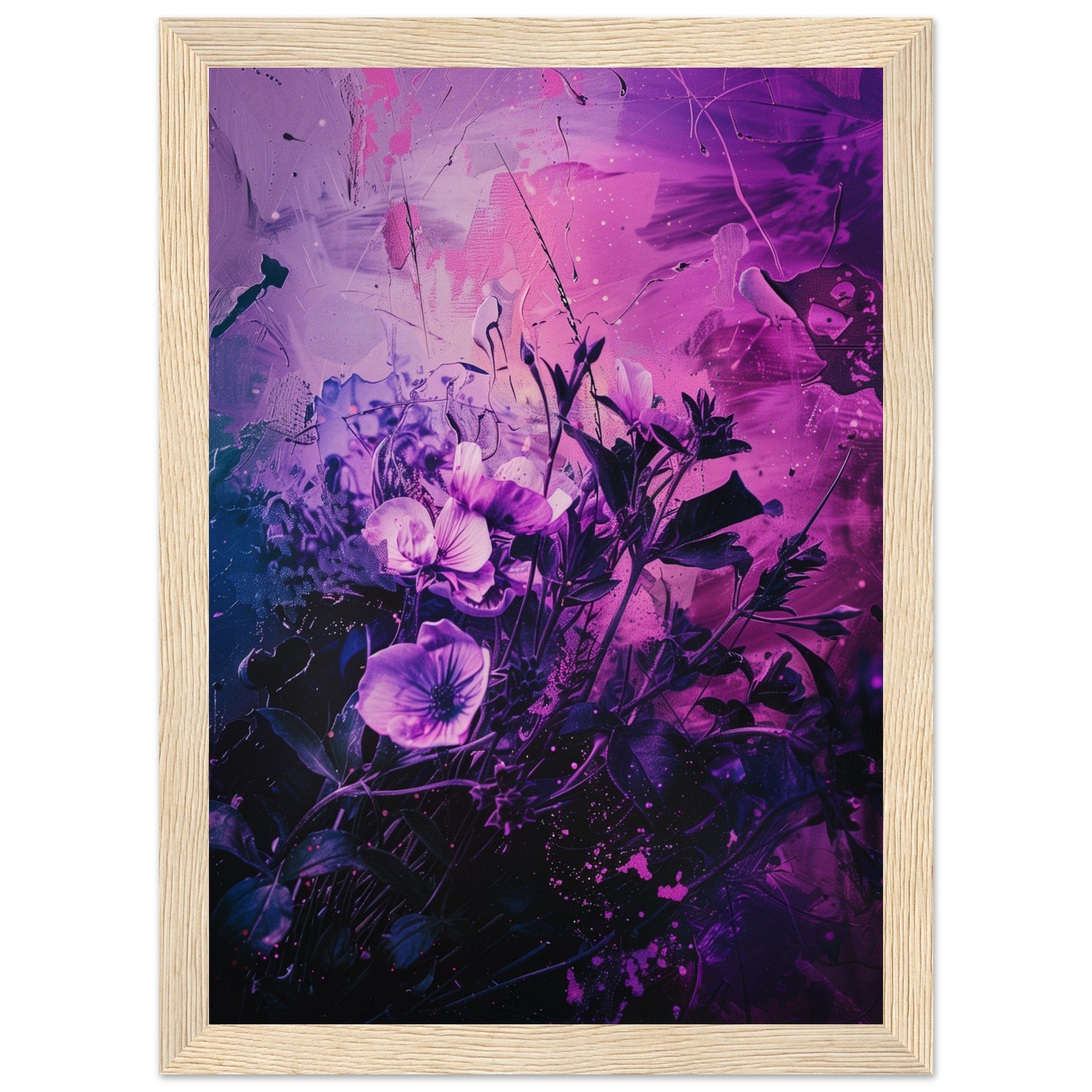 Affiche Violette ( 21x29.7-cm-Bois-clair)