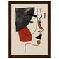 Affiche Visage Abstrait ( 21x29.7-cm-Bois-foncé)