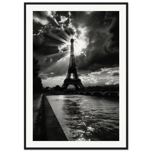 Affiche Voyage Noir Et Blanc ( 70x100-cm-Bois-noir)