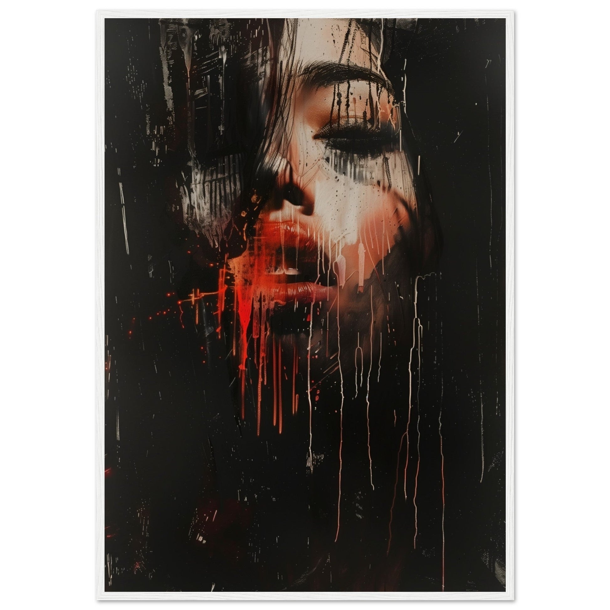 Affiche d'Art Contemporain ( 70x100-cm-Bois-blanc)