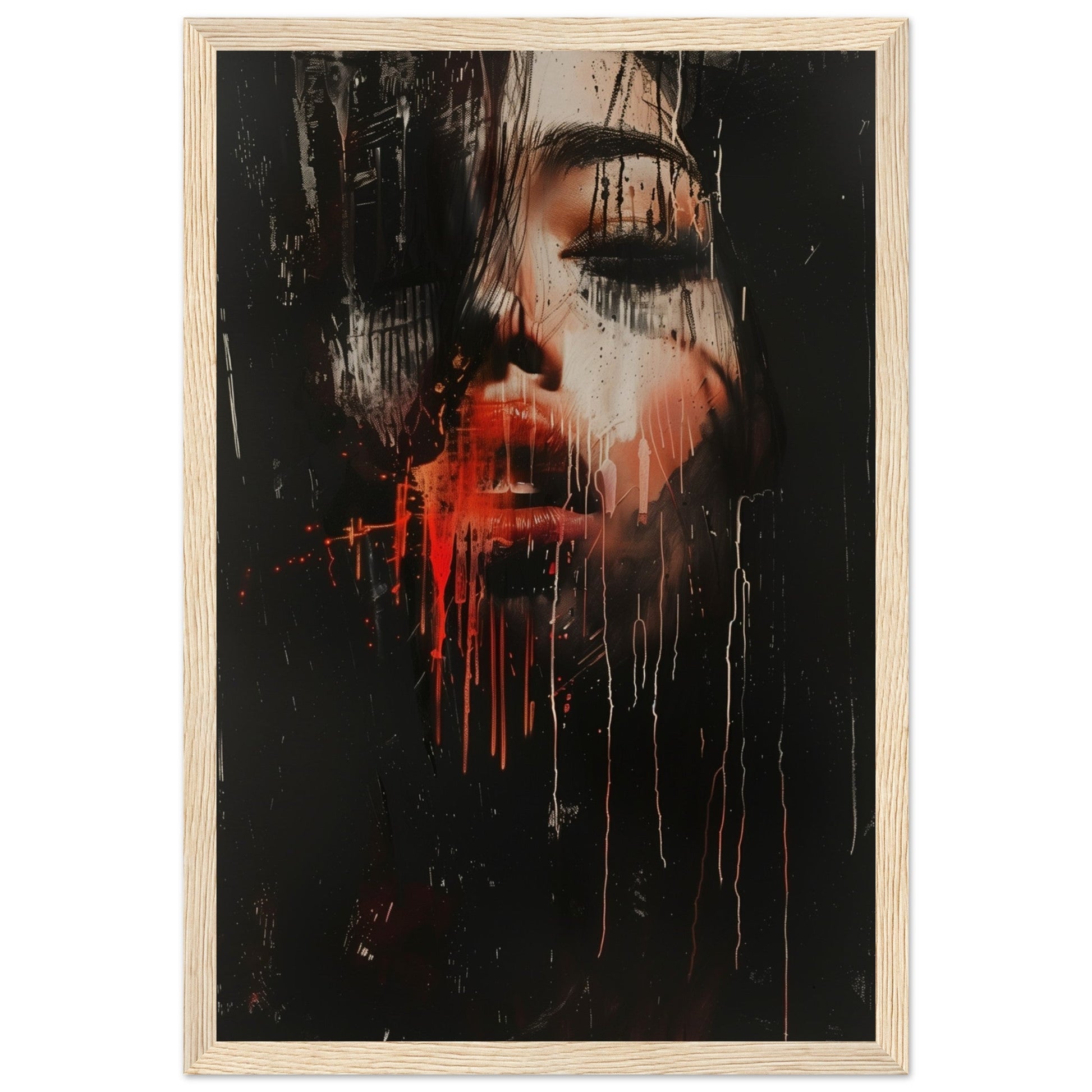 Affiche d'Art Contemporain ( 30x45-cm-Bois-clair)