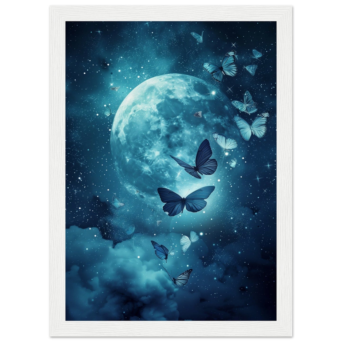 Affiche de Papillon de Nuit ( 21x29.7-cm-Bois-blanc)