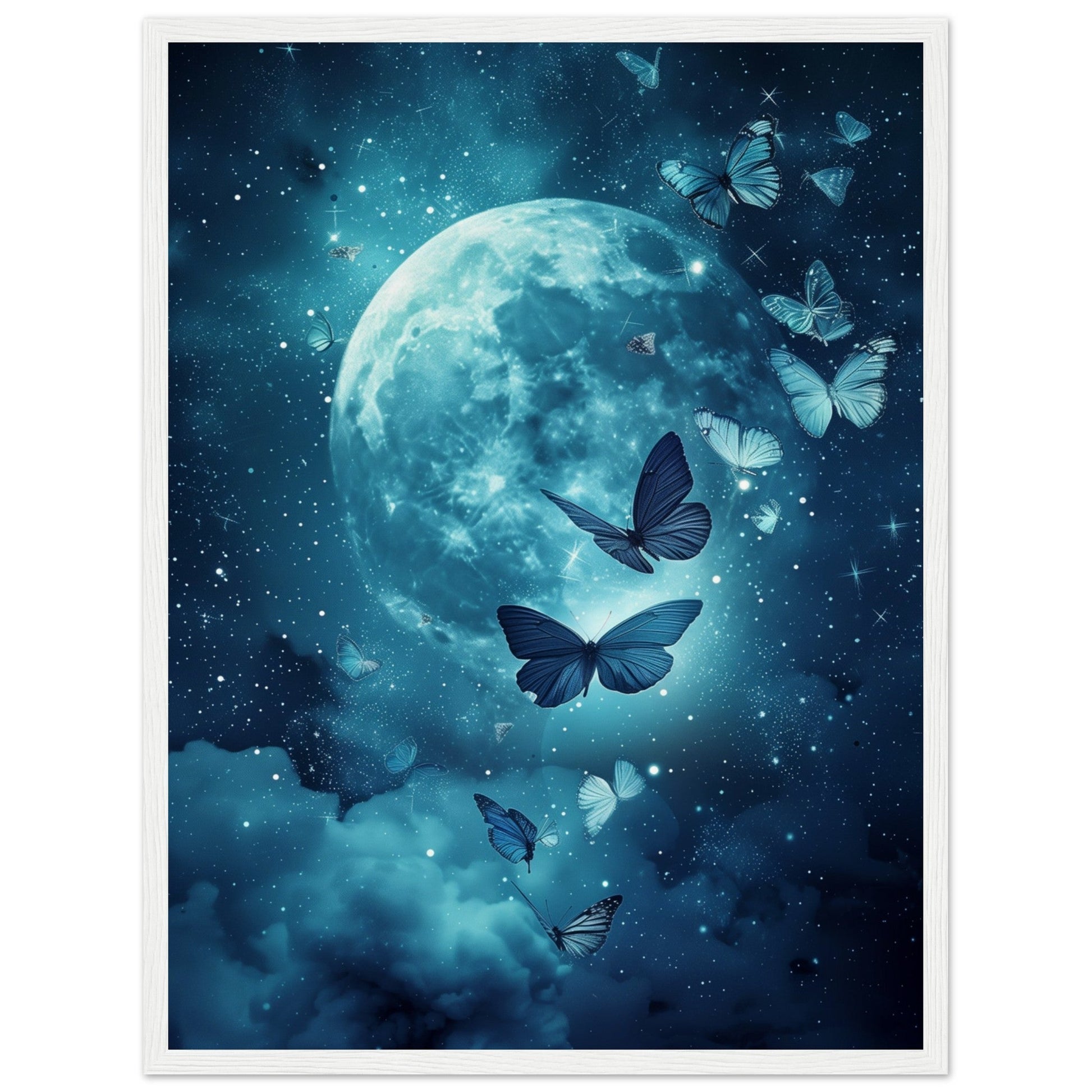 Affiche de Papillon de Nuit ( 45x60-cm-Bois-blanc)