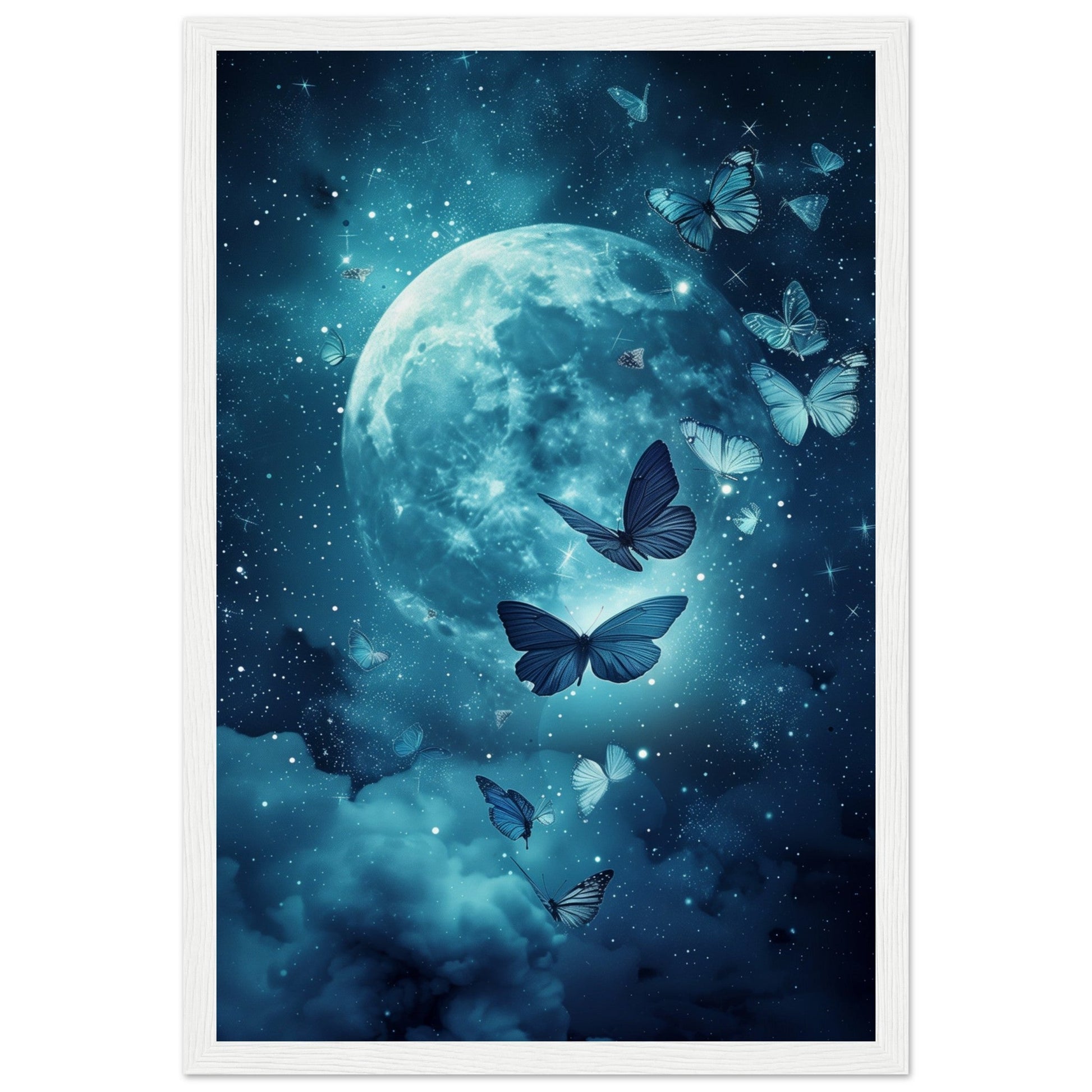 Affiche de Papillon de Nuit ( 30x45-cm-Bois-blanc)