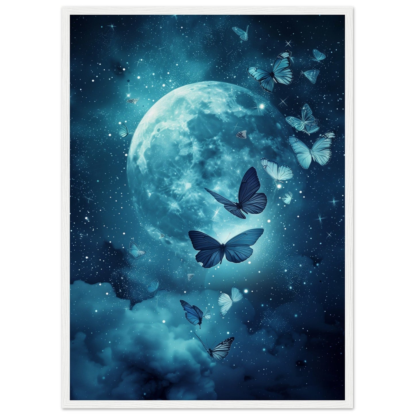 Affiche de Papillon de Nuit ( 50x70-cm-Bois-blanc)