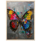 Affiche de Papillon ( 50x70-cm-Bois-clair)