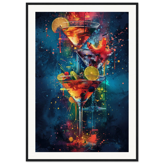 Cocktail Party Poster ( 70x100-cm-Bois-noir)