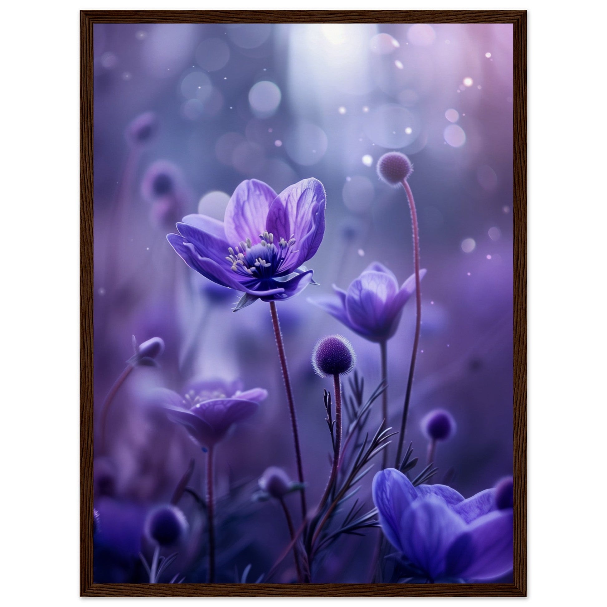 Petite Fleur Affiche ( 45x60-cm-Bois-foncé)