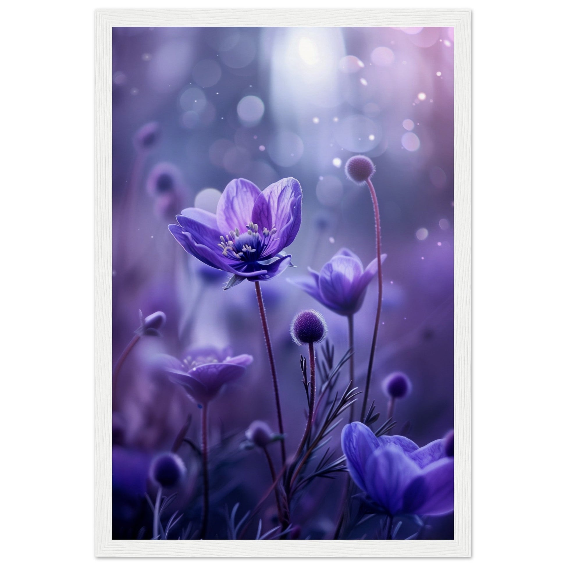 Petite Fleur Affiche ( 30x45-cm-Bois-blanc)