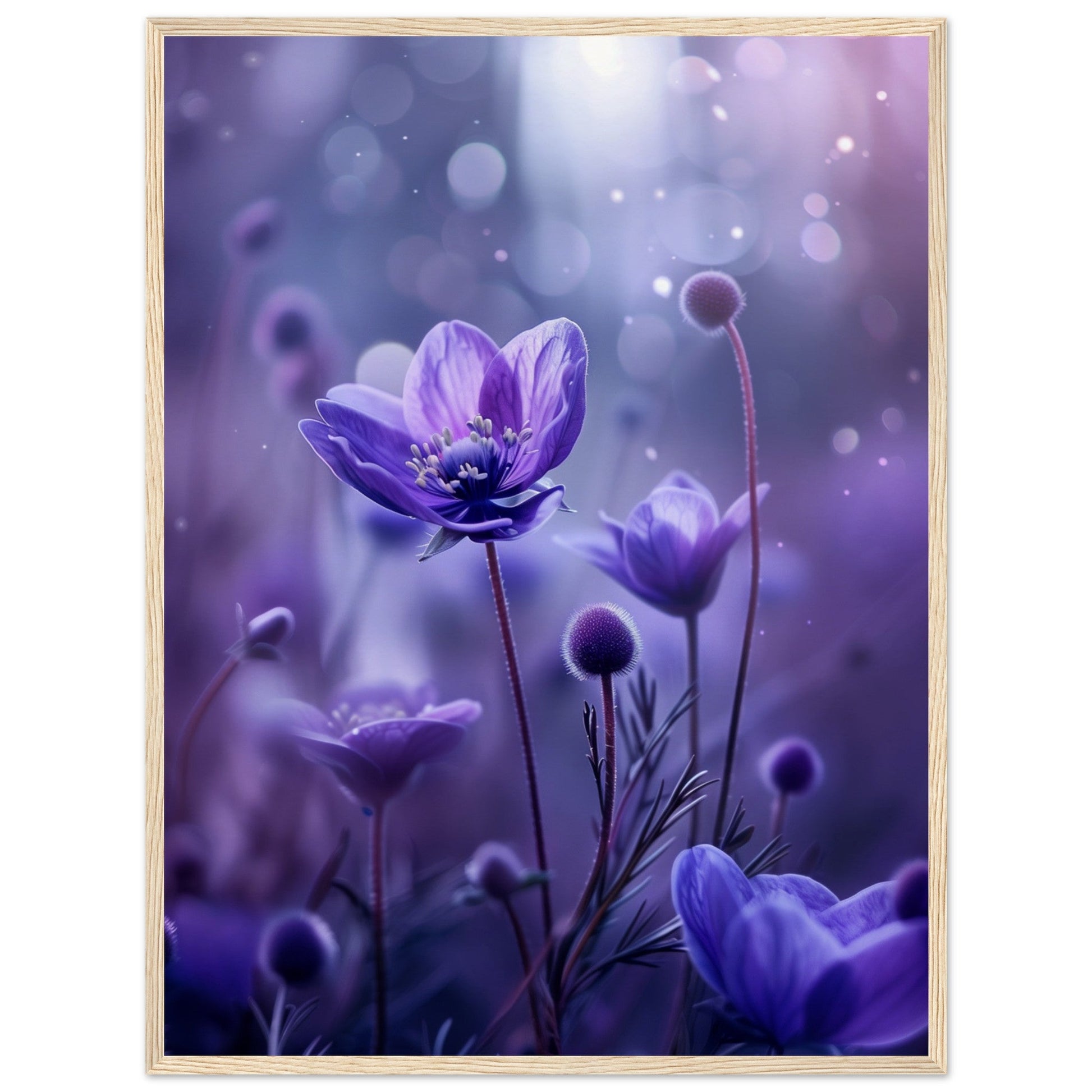 Petite Fleur Affiche ( 60x80-cm-Bois-clair)