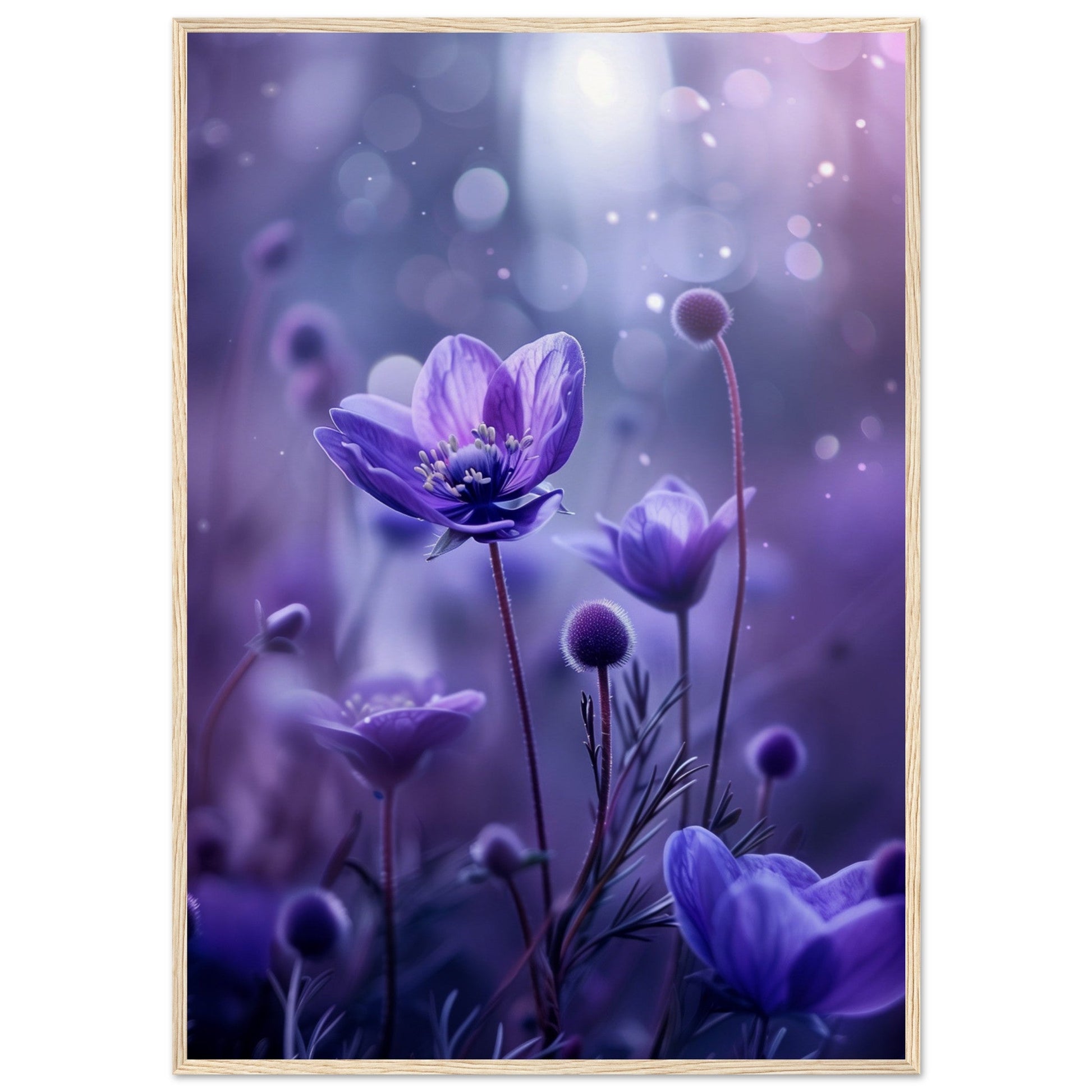 Petite Fleur Affiche ( 70x100-cm-Bois-clair)