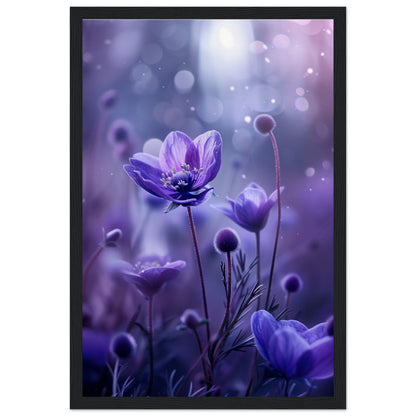 Petite Fleur Affiche ( 30x45-cm-Bois-noir)