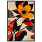 Poster Abstrait Fleur ( 60x90-cm-Bois-noir)