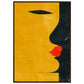 Poster Abstrait Jaune ( 70x100-cm-Bois-foncé)