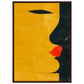 Poster Abstrait Jaune ( 50x70-cm-Bois-foncé)