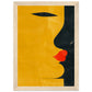 Poster Abstrait Jaune ( 21x29.7-cm-Bois-clair)